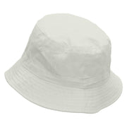 Happy Cat Embroidered Pigment Dyed Bucket Hat. - White OSFM