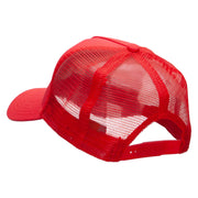 Number One Dad Five Panels Pro Style Trucker Mesh Cap - Red OSFM