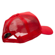 Number One Dad Five Panels Pro Style Trucker Mesh Cap - Red OSFM