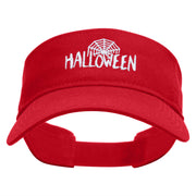 Halloween And Web Embroidered Cotton Twill Sun Visor