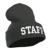 Staff Letter Embroidered Long Beanie