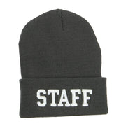 Staff Letter Embroidered Long Beanie