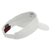 Horse for Good Luck Embroidered Cotton Twill Sun Visor - White OSFM