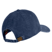 U.S. Marine Corps 4th Marine Division Embroidered Washed Solid Pigment Dyed Cotton Twill Brass Buckle Cap - Navy OSFM