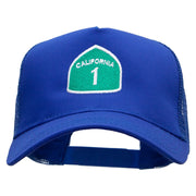 California 1 Solid Cotton Twill 5 panel Mesh Back Cap