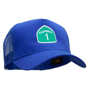 California 1 Solid Cotton Twill 5 panel Mesh Back Cap