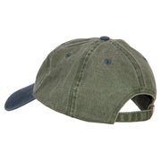 Number 1 Grandpa Letters Embroidered Pigment Dyed Wash Cap