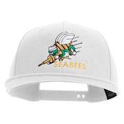 Licensed US Navy Seabees Embroidered Flexfit Snapback Style Cap - White OSFM