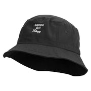 Gardening Is My Therapy Embroidered Bucket Hat - Black OSFM