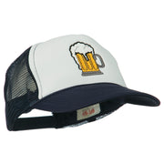 Beer Mug Embroidered Foam Mesh Back Cap