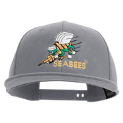 Licensed US Navy Seabees Embroidered Flexfit Snapback Style Cap - Dk-Grey OSFM