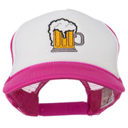 Beer Mug Embroidered Foam Mesh Back Cap