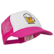 Beer Mug Embroidered Foam Mesh Back Cap