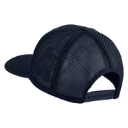 Old English White C Patched Cotton Deluxe Trucker Ball Cap - Navy Navy OSFM
