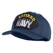 Retired America's Navy Patched Solid Cotton Twill Pro Style Cap - Navy OSFM