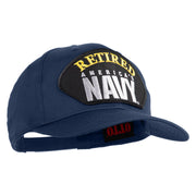 Retired America's Navy Patched Solid Cotton Twill Pro Style Cap - Navy OSFM