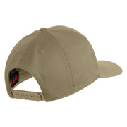 USA Green Flag Marines Patched Solid Cotton Twill Pro Style Cap - Khaki OSFM