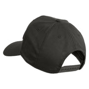WWII Veteran Patched Solid Cotton Twill 5 Panel Prostyle Snap Cap - Charcoal OSFM
