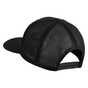 Old English White C Patched Cotton Deluxe Trucker Ball Cap - Black Black OSFM