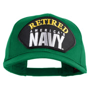Retired America's Navy Patched Solid Cotton Twill Pro Style Cap - Kelly OSFM