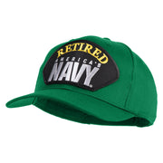 Retired America's Navy Patched Solid Cotton Twill Pro Style Cap - Kelly OSFM
