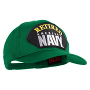 Retired America's Navy Patched Solid Cotton Twill Pro Style Cap - Kelly OSFM