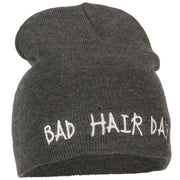 Bad Hair Day Embroidered Knitted Short Beanie