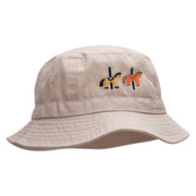 Merry-Go-Round Embroidered Pigment Dyed Bucket Hat