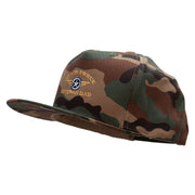 US Air Force Veteran Dad 5 Panel Camouflage Flat Bill Snapback Cap - Camo OSFM