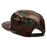 US Air Force Veteran Dad 5 Panel Camouflage Flat Bill Snapback Cap - Camo OSFM