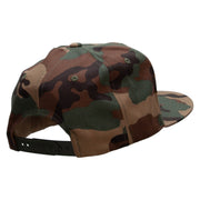 US Air Force Veteran Dad 5 Panel Camouflage Flat Bill Snapback Cap - Camo OSFM