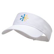 Half Winter Half Summer Embroidered Cotton Twill Sun Visor