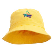 Mardi Gras Double Drum Embroidered Bucket Hat - Yellow OSFM