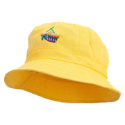 Mardi Gras Double Drum Embroidered Bucket Hat - Yellow OSFM