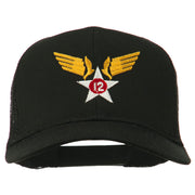 12th Air Force Badge Embroidered Mesh Cap