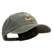 Silver US Coast Guard Cotton Twill Premium Pigment Dyed Cap - Olive OSFM