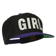 Flat Bill Hip Hop Casual Girl Embroidered Cap