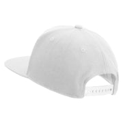 Licensed US Navy Circle Emblem Embroidered Flexfit Snapback Style Cap - White OSFM