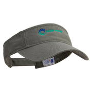 Green Power Embroidered Pro Style Cotton Twill Washed Visor - Olive OSFM