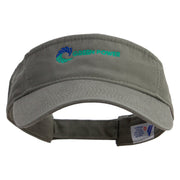 Green Power Embroidered Pro Style Cotton Twill Washed Visor - Olive OSFM