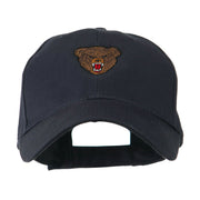 Bear Head Mascot Embroidered Cap