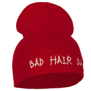 Bad Hair Day Embroidered Knitted Short Beanie