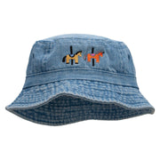 Merry-Go-Round Embroidered Pigment Dyed Bucket Hat