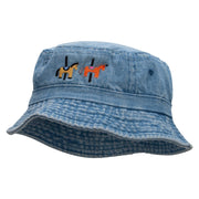 Merry-Go-Round Embroidered Pigment Dyed Bucket Hat