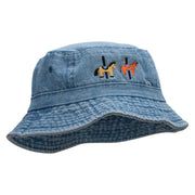 Merry-Go-Round Embroidered Pigment Dyed Bucket Hat