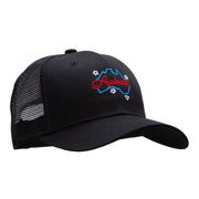 Neon Aussie Embroidered High Profile Mesh Cap