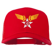 12th Air Force Badge Embroidered Mesh Cap