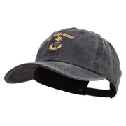 Silver US Coast Guard Cotton Twill Premium Pigment Dyed Cap - Black OSFM