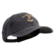 Silver US Coast Guard Cotton Twill Premium Pigment Dyed Cap - Black OSFM