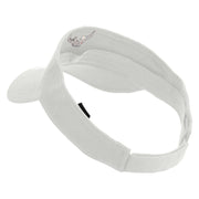 Yak Head Embroidered Cotton Twill Sun Visor - White OSFM